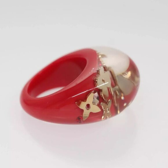 LOUIS VUITTON Uncle John Burgh Ring plastic Red - Picture 7 of 13